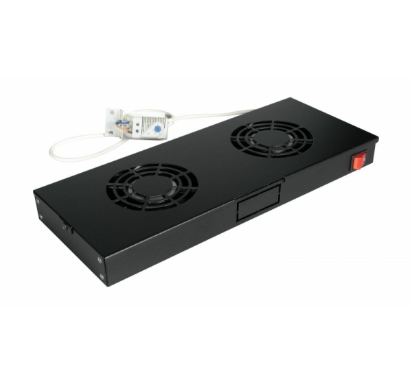 Equip Cooling Fans 19', 1U, 2FANS, RAL9005 Black