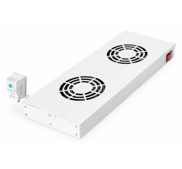 Equip Cooling Fans 19', 1U, 2FANS, RAL7035 Grey