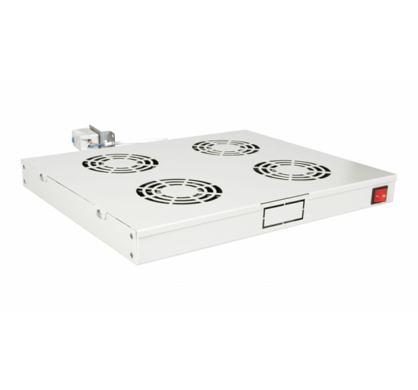 Equip Cooling Fans 19', 1U, 4FANS, RAL7035 Grey