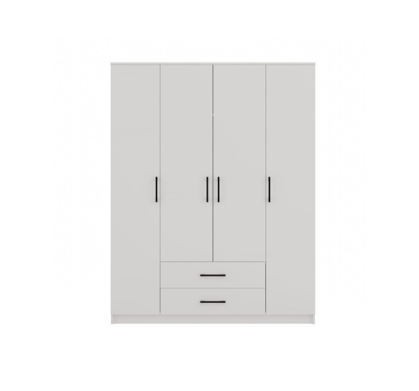 Topeshop ROMANA 160 BIEL KPLB bedroom wardrobe/closet 11 shelves 4 door(s) White