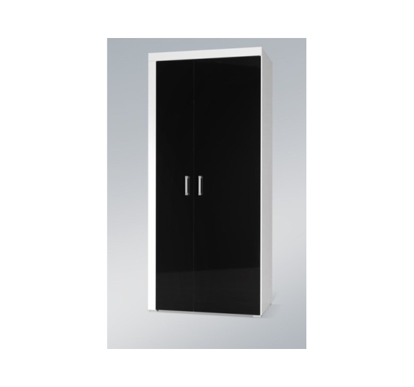 Cama wardrobe SAMBA white/black gloss