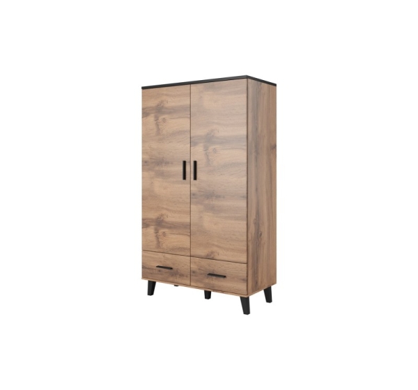 Cama wardrobe LOTTA 2D2D wotan oak + mat black
