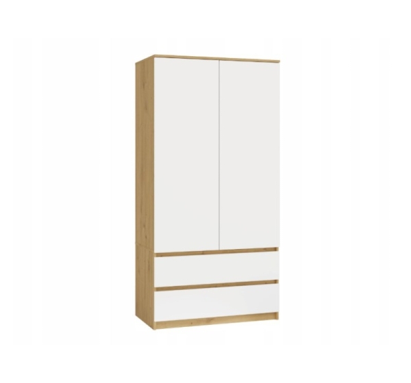 MALWA SS-90 wardrobe, artisan oak/white