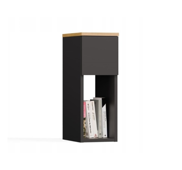 GALAX 20/1S BEDSIDE TABLE, ANTHRACITE/ARTISAN