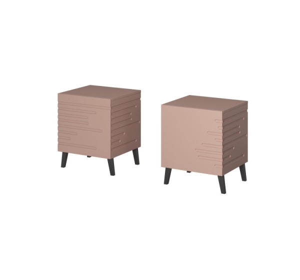 Cama bedside cabinet NOVA 44x40x52 pink matt