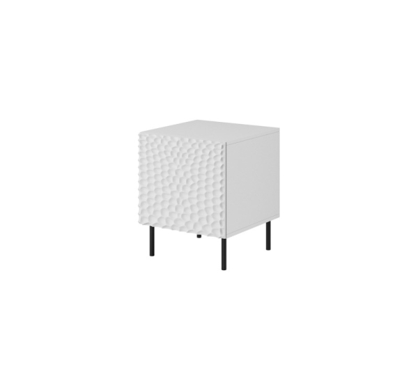 HOLE bedside table 2 pcs. 44x40.5x53.5 cm white matt
