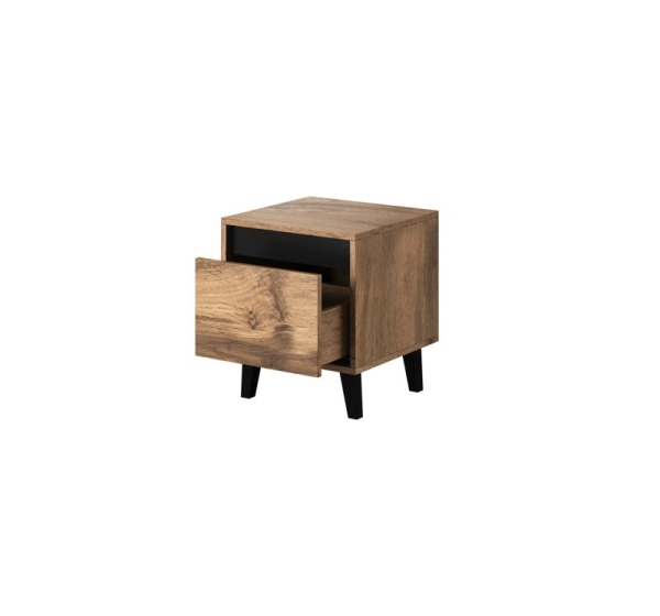 NORD bedside table 2 pcs. 40x38x45 cm oak wotan/anthracite