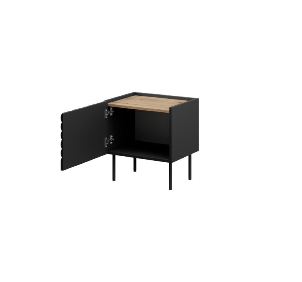 ONDA bedside table 2 pcs. 50x40x54 black