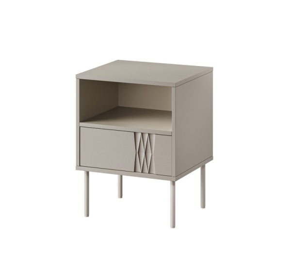 Bedside table 2 pcs. TRESSE 44x40x53 cashmere matt