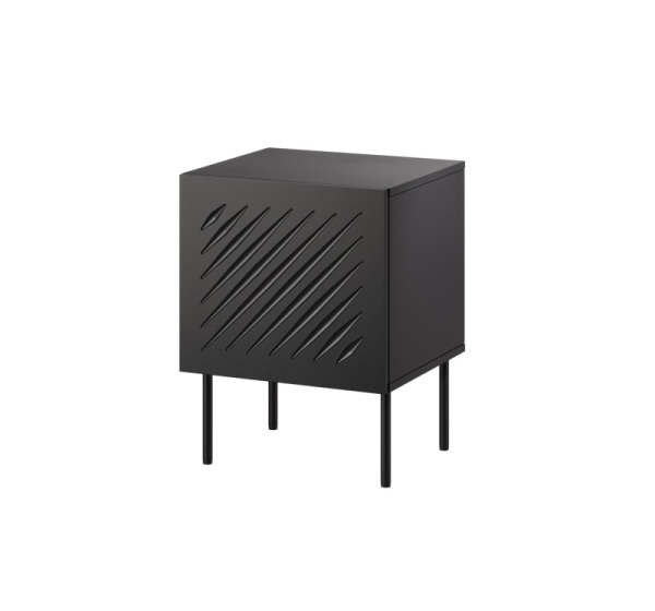 Bedside table 2 pcs. SIENA 44.5x40x59 black matt