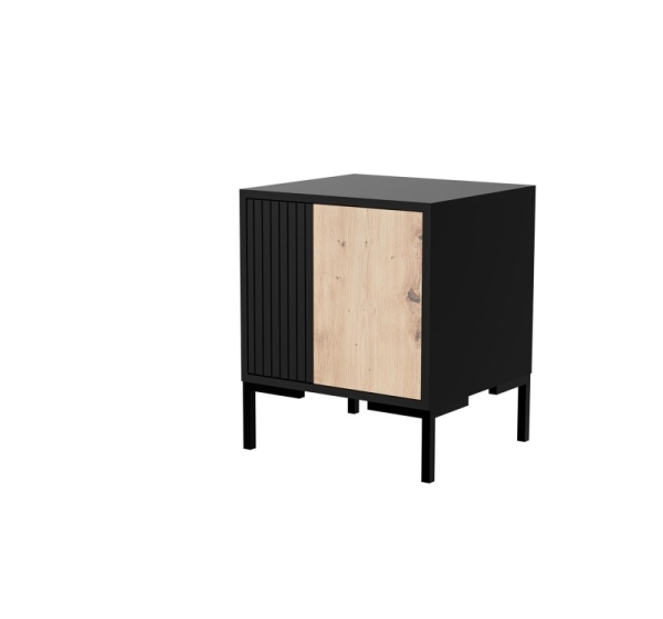 Cama Bedside table 2pc MERCI 44x40x52.5 black/oak artisan