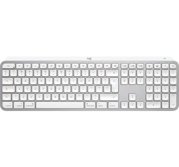 Logitech Master MX Keys S for Mac keyboard Office RF Wireless + Bluetooth QWERTY US International Aluminium, White