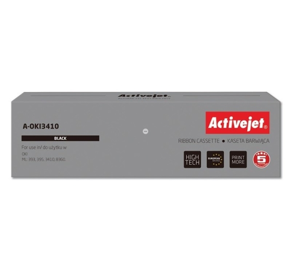 Activejet A-OKI3410 Ink ribbon (replacement for OKI 9002308; Supreme; 10.000.000 characters black)