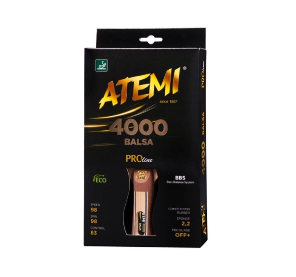 Atemi 4000 Balsa anatomical ping pong racket
