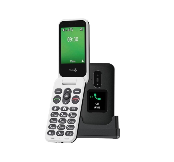 Doro Leva E30 7.11 cm (2.8") 142.7 g Black, White Feature phone