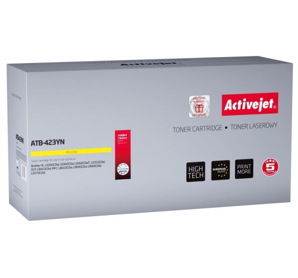 Activejet ATB-423YN toner (replacement for Brother TN-423Y; Supreme; 4000 pages; yellow)