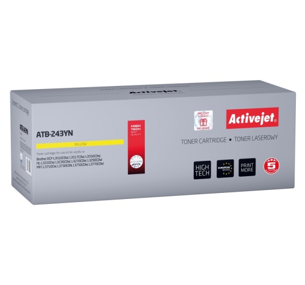 Activejet ATB-243YN Toner (replacement for Brother TN-243Y; Supreme; 1000 pages; yellow)