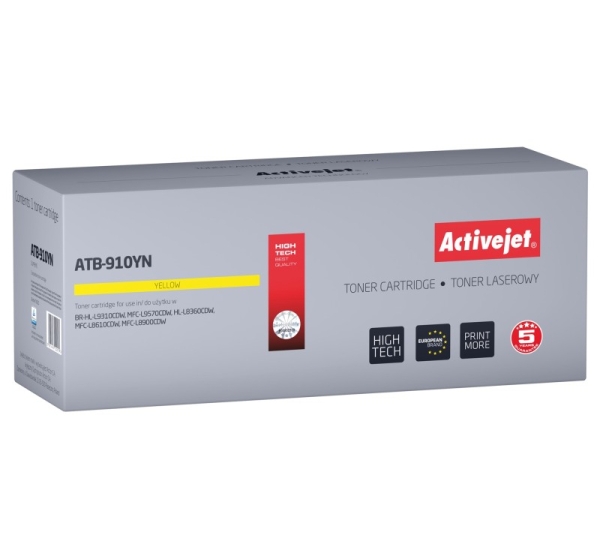 Activejet ATB-910YN Toner (replacement Brother TN-910Y; Supreme; 9000 pages; yellow)