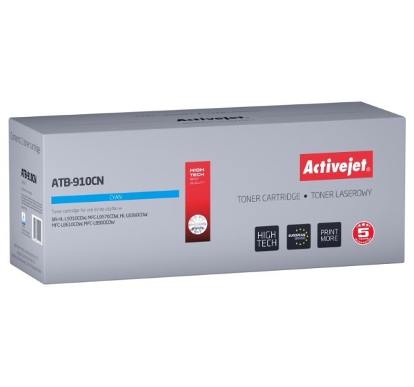 Activejet ATB-910CN Toner (replacement Brother TN-910C; Supreme; 9000 pages; cyan)