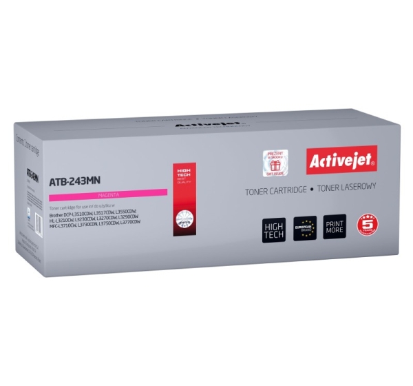 Activejet ATB-243MN toner (replacement for Brother TN-243M; Supreme; 1000 pages; magenta)