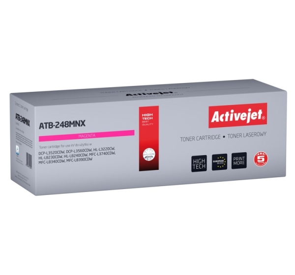 Activejet ATB-248MNX Toner for Brother printers; Replacement Brother TN248XLM; Supreme; 2,300 pages; magenta)
