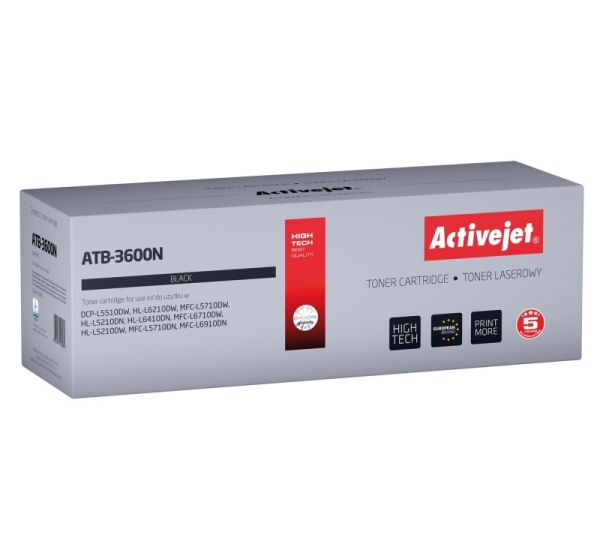 Activejet ATB-3600N Toner for Brother printers; Replacement Brother TN3600; Supreme; 3000 pages; black)