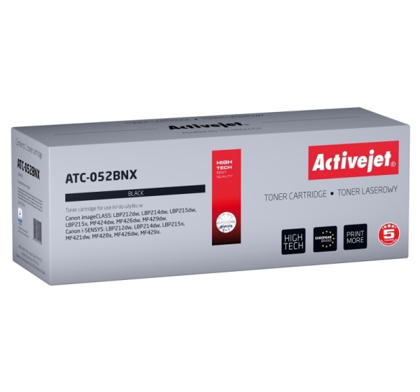 Activejet ATC-052BNX toner (replacement for Canon CRG 052H XL; Supreme; 9200 pages; black)