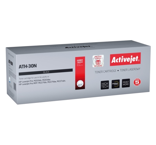 Activejet ATH-30N toner (replacement for HP 30A CF230A; Supreme; 1600 pages; black)