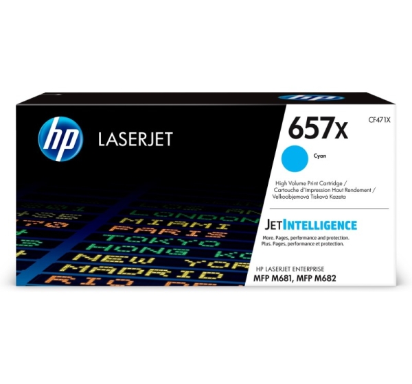 HP 657X High Yield Cyan Original LaserJet Toner Cartridge
