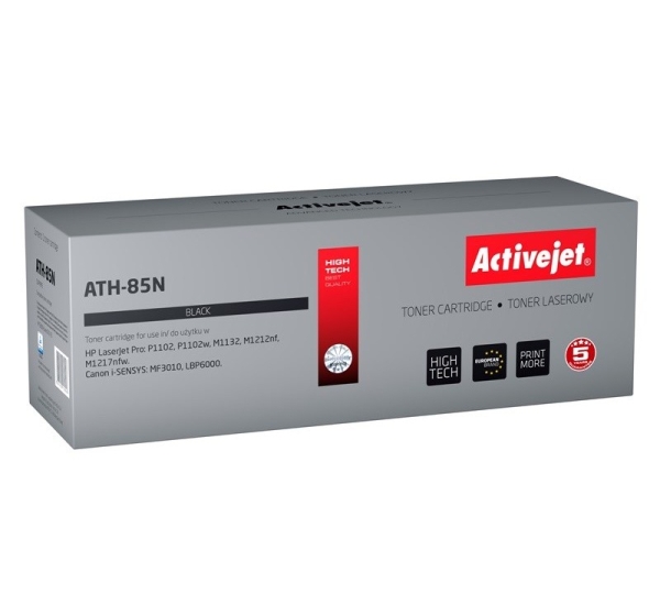 Activejet ATH-85N Toner Cartridge (replacement for HP 85A CE285A, Canon CRG-725; Supreme; 1600 pages; black)