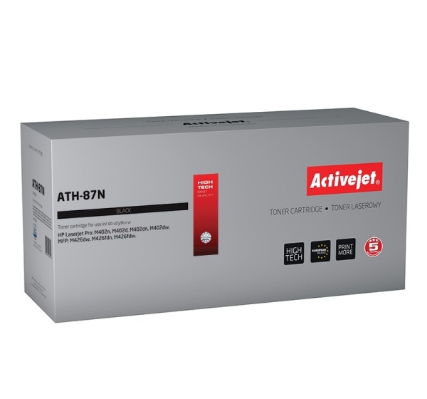 Activejet ATH-87N toner (replacement for HP 87A CF287A; Supreme; 9000 pages; black)