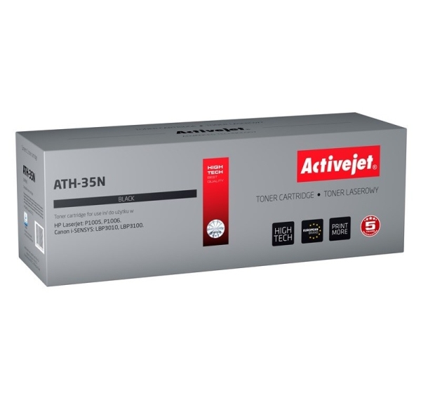 Activejet ATH-35N Toner (replacement for HP 35A CB435A, Canon CRG-712; Supreme; 1500 pages; black)