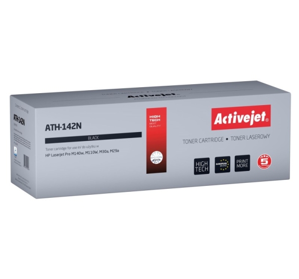 Activejet ATH-142N toner for HP printer, Replacement HP 142A HP142A W1420A; Supreme; 950 pages; black; with chip