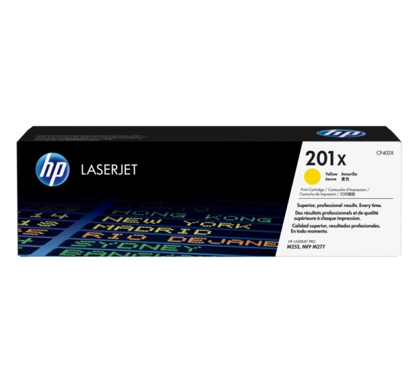 HP 201X - Hojtydende - gul - original