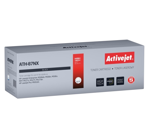 Activejet ATH-87NX toner (replacement for HP 87X CF287X; Supreme; 18000 pages; black)