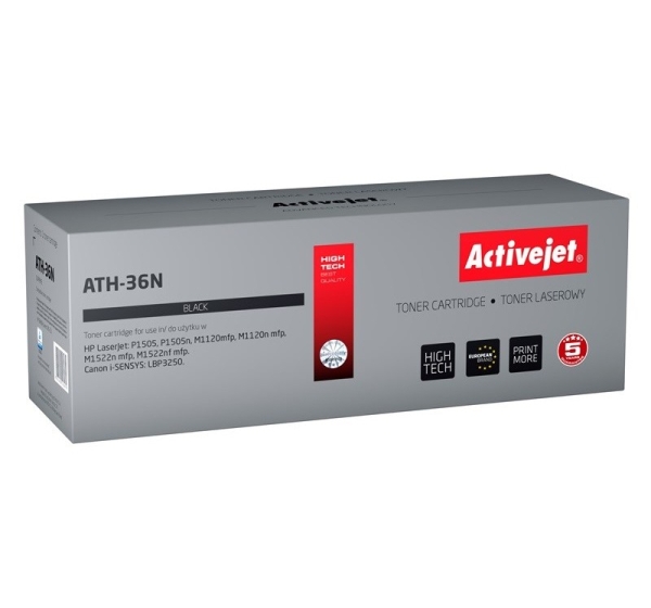 Activejet ATH-36N Toner (replacement for HP 36A CB436A, Canon CRG-713; Supreme; 2000 pages; black)