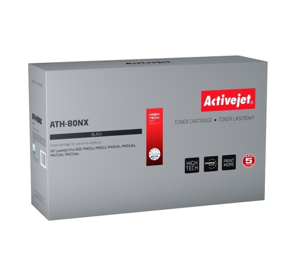 Activejet ATH-80NX Toner (replacement for HP 80X CF280X; Supreme; 6,900 pages; black)