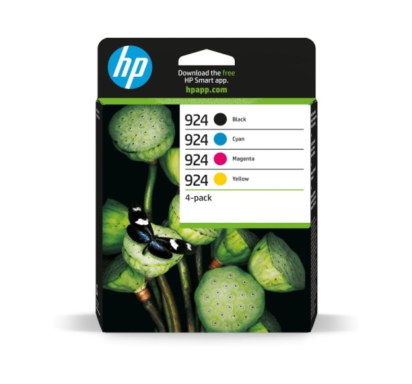 HP 924 ink - black, yellow, cyan, magenta