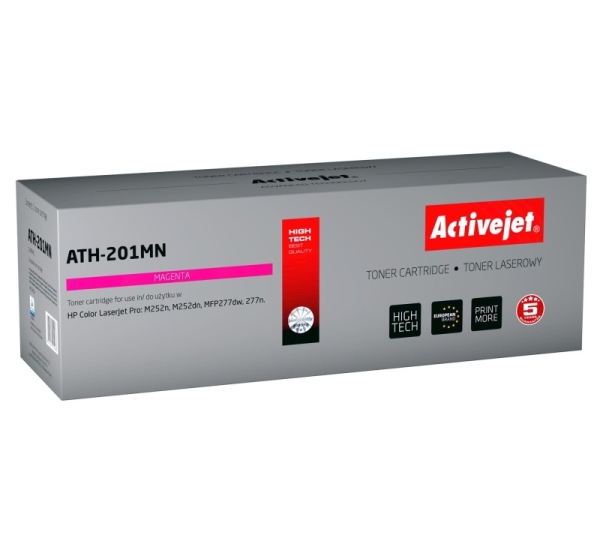 Activejet ATH-201MN toner for HP printer HP 201A CF403A CRG045 replacement; Supreme; 1400 pages; magenta