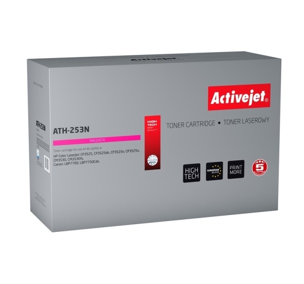Activejet ATH-253N Toner (replacement for HP 504A CE253A, Canon CRG-723M; Supreme; 7000 pages; magenta)