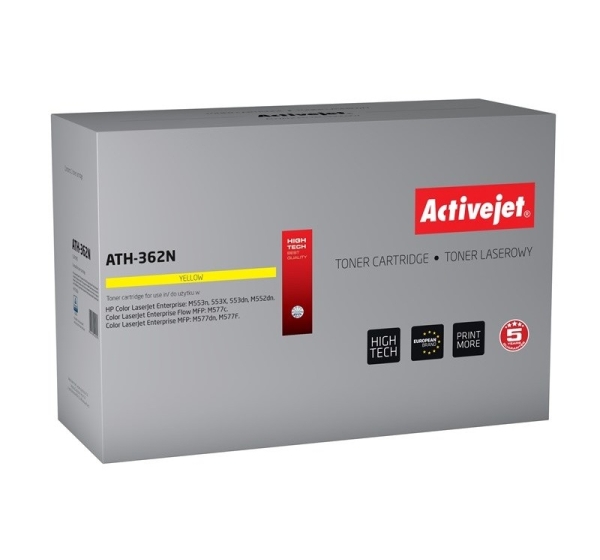 Activejet ATH-362N Toner (replacement for HP 508A HP508A CF362A; Supreme; 5000 pages; yellow)