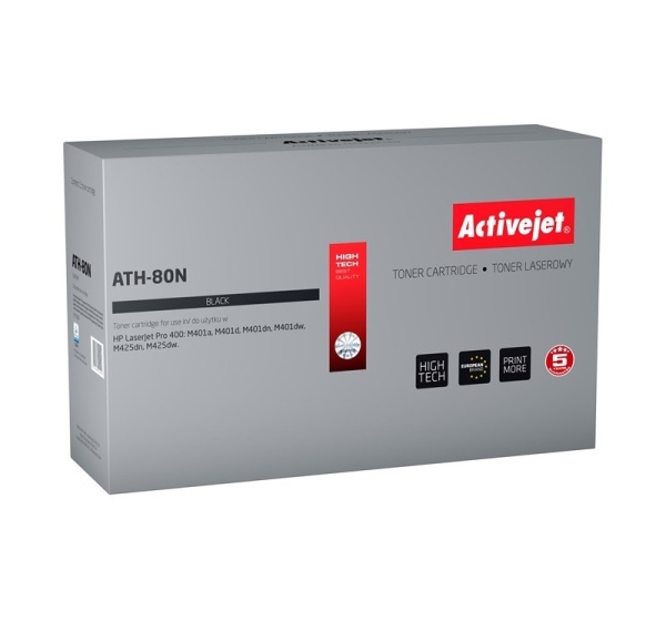 Activejet ATH-80N Toner (replacement for HP 80A CF280A; Supreme; 3500 pages; black)