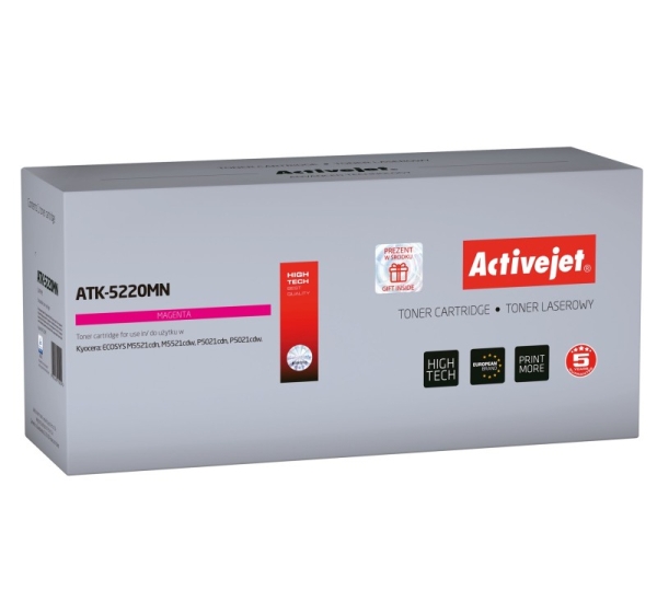 Activejet ATK-5220MN toner (replacement for Kyocera TK-5220M; Supreme; 1200 pages; magenta)