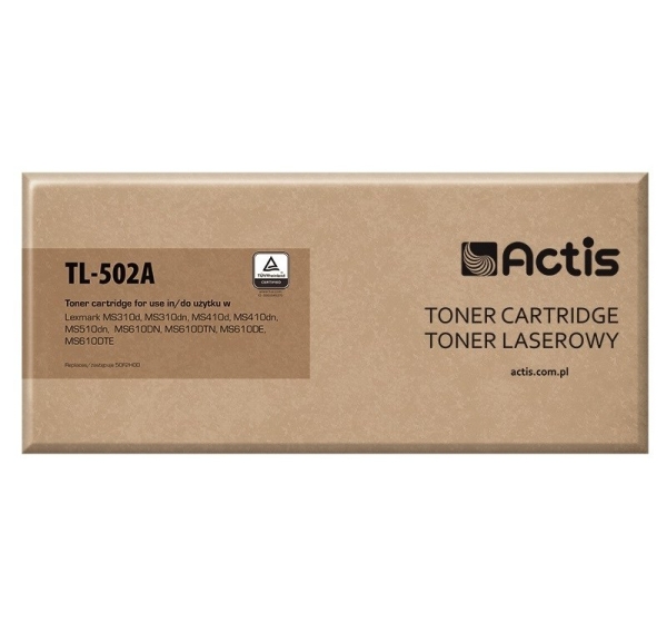 Actis TL-502A toner (replacement for Lexmark 50F2H00; Standard; 5000 pages; black)