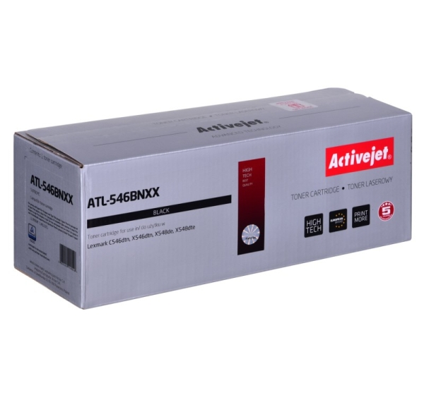 Activejet ATL-546BNXX Toner (replacement for LEXMARK C546U1KG; Supreme; 8000 pages; black)