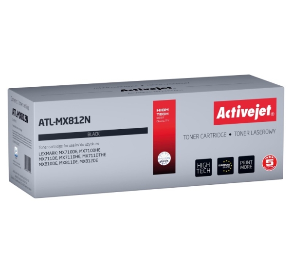 Activejet ATL-MX812N toner (replacement for Lexmark 62D2000; Supreme; 6000 pages; black)