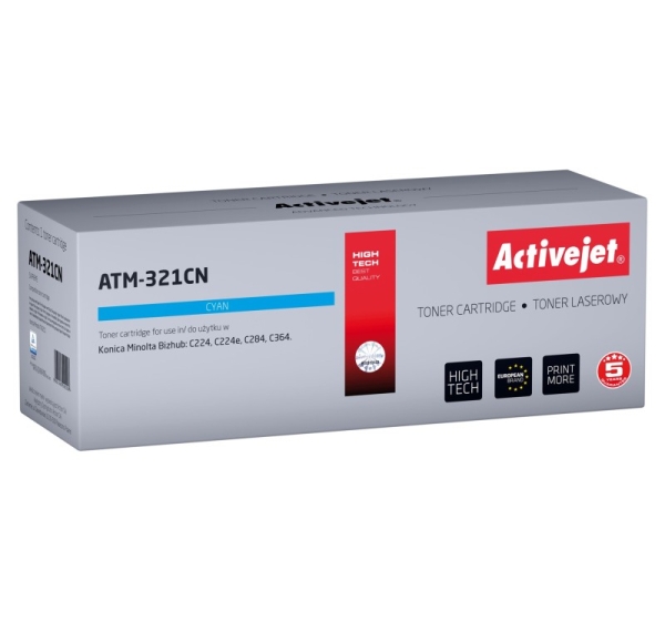 Activejet ATM-321CN Toner (replacement for Konica Minolta TN321C; Supreme; 25.000 pages; cyan)