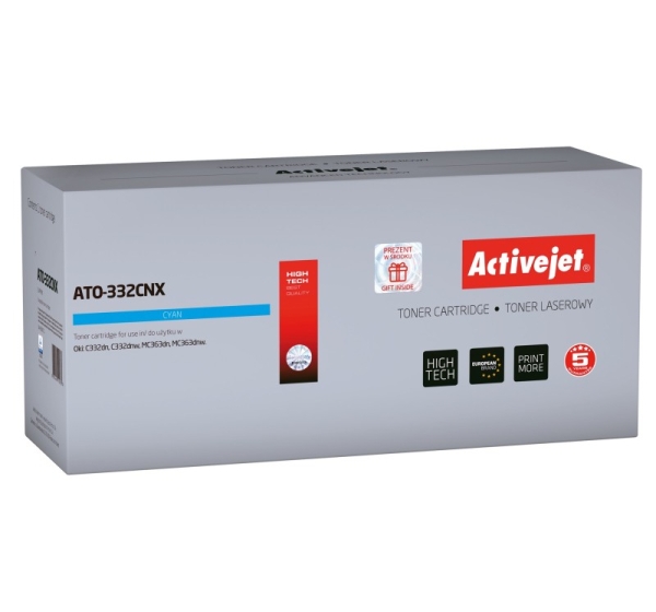 Activejet ATO-332CNX toner (replacement for OKI 46508711; Supreme; 3000 pages; cyan)