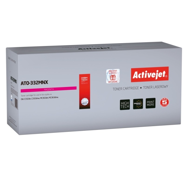 Activejet ATO-332MNX toner (replacement for OKI 46508710; Supreme; 3000 pages; magenta)