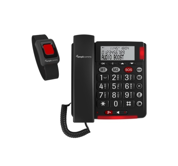 amplicomms BigTel 50 Alarm Plus Analog telephone Caller ID Dark Grey